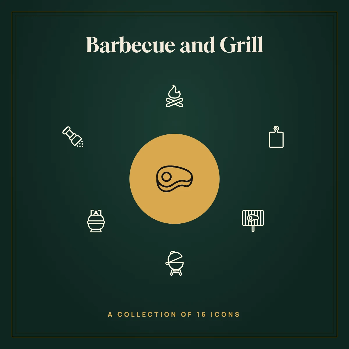 Barbecue and Grill Icon Collection
