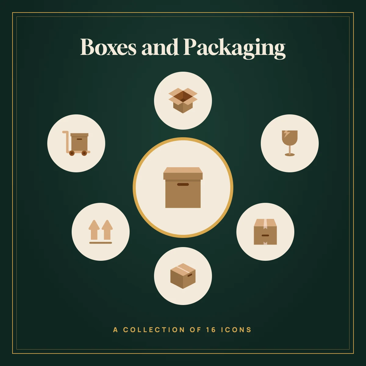 Boxes and Packaging Icon Collection Vol. 2 (Colour)