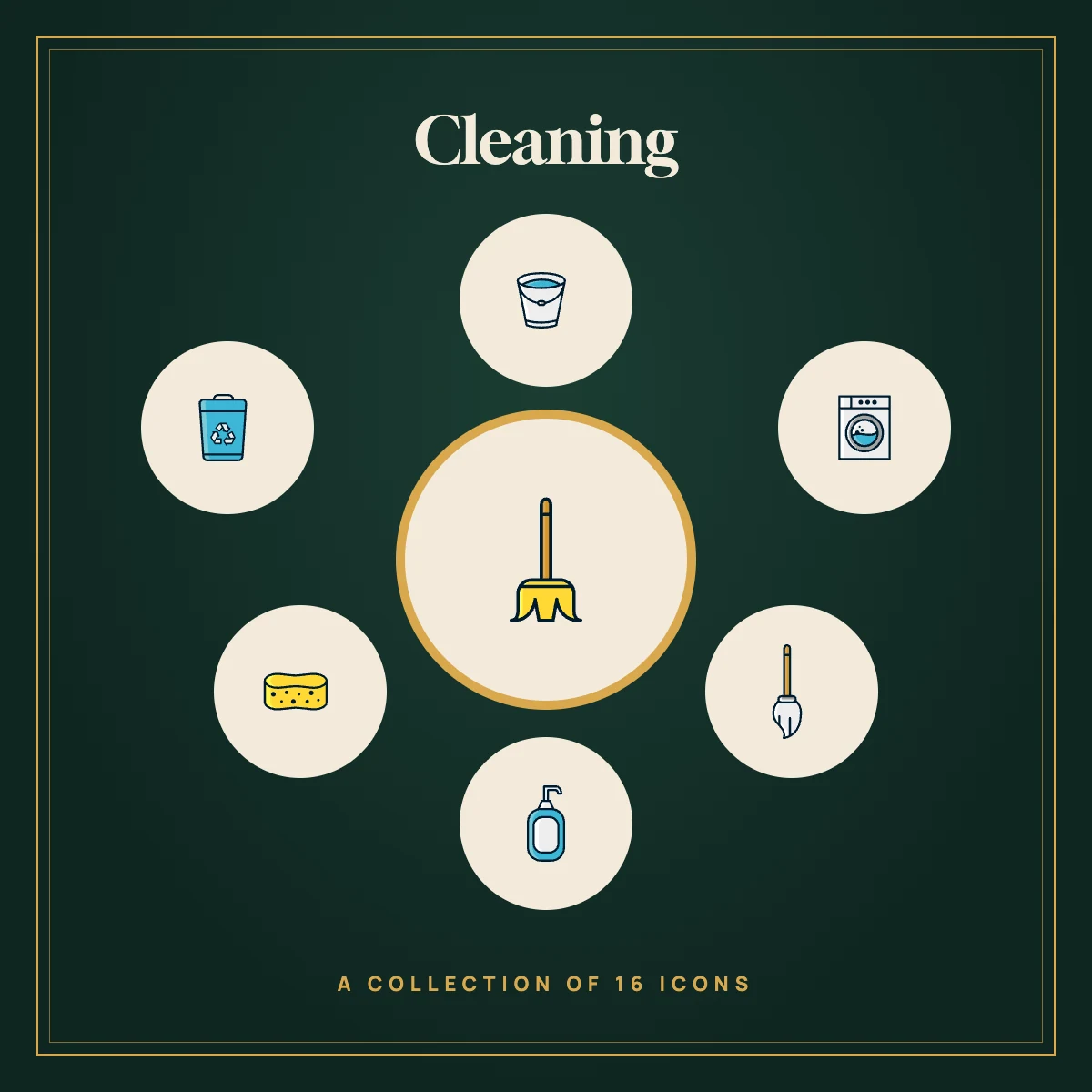 Cleaning Icon Collection (Colour)