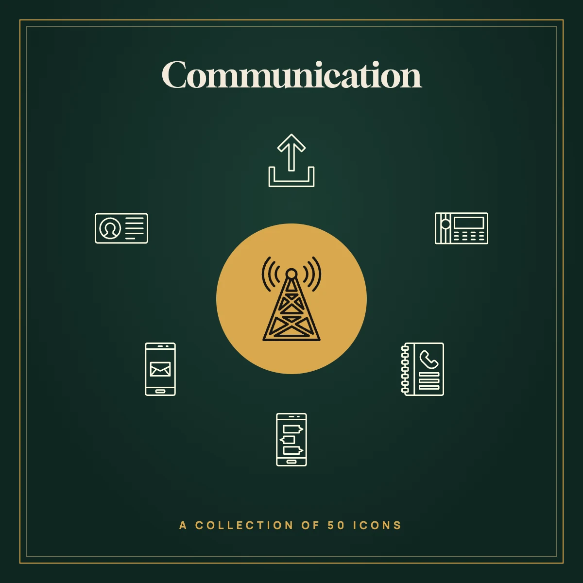Communication Icon Collection (Black)