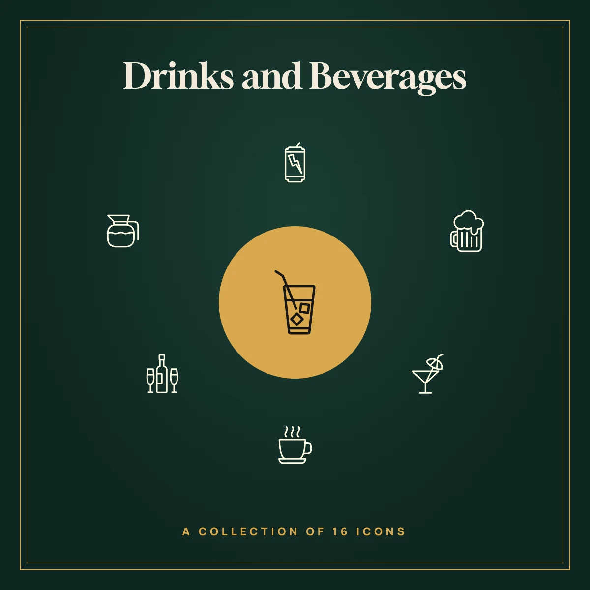 Drinks and Beverages Icon Collection Vol. 2