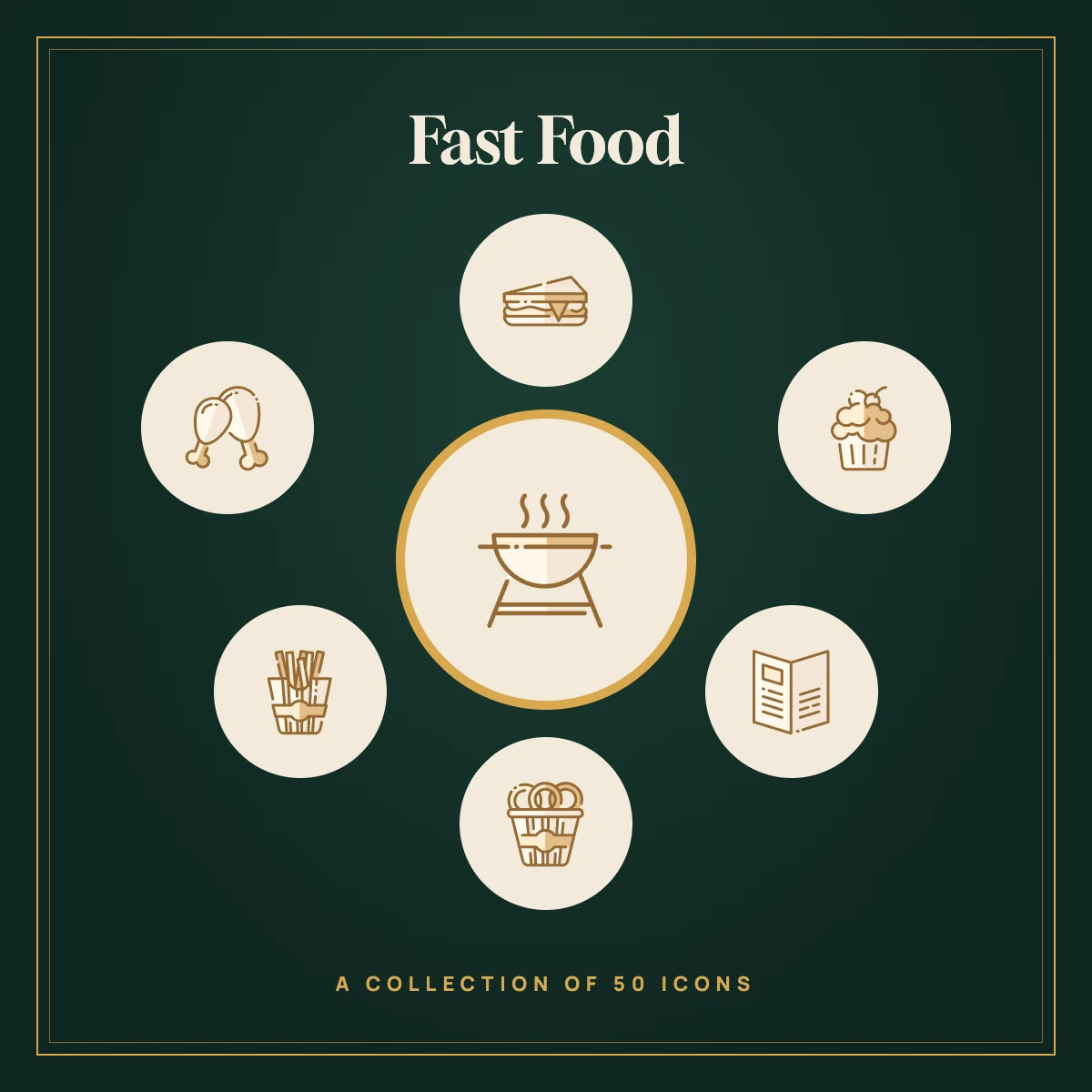 Fast Food Icon Collection (Colour)