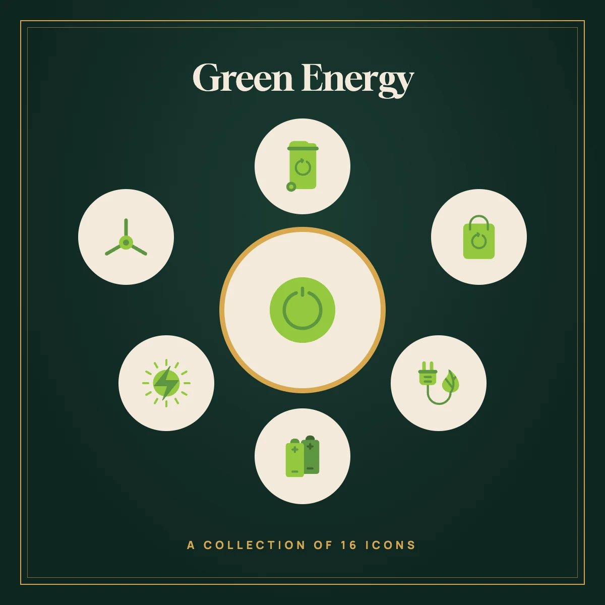 Green Energy Icon Collection Vol. 1 (Colour)