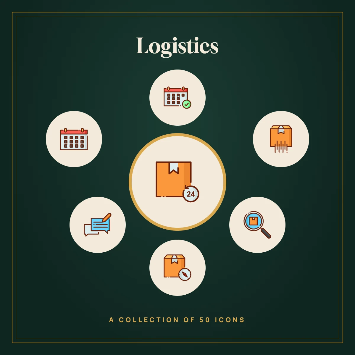 Logistics Icon Collection (Colour)