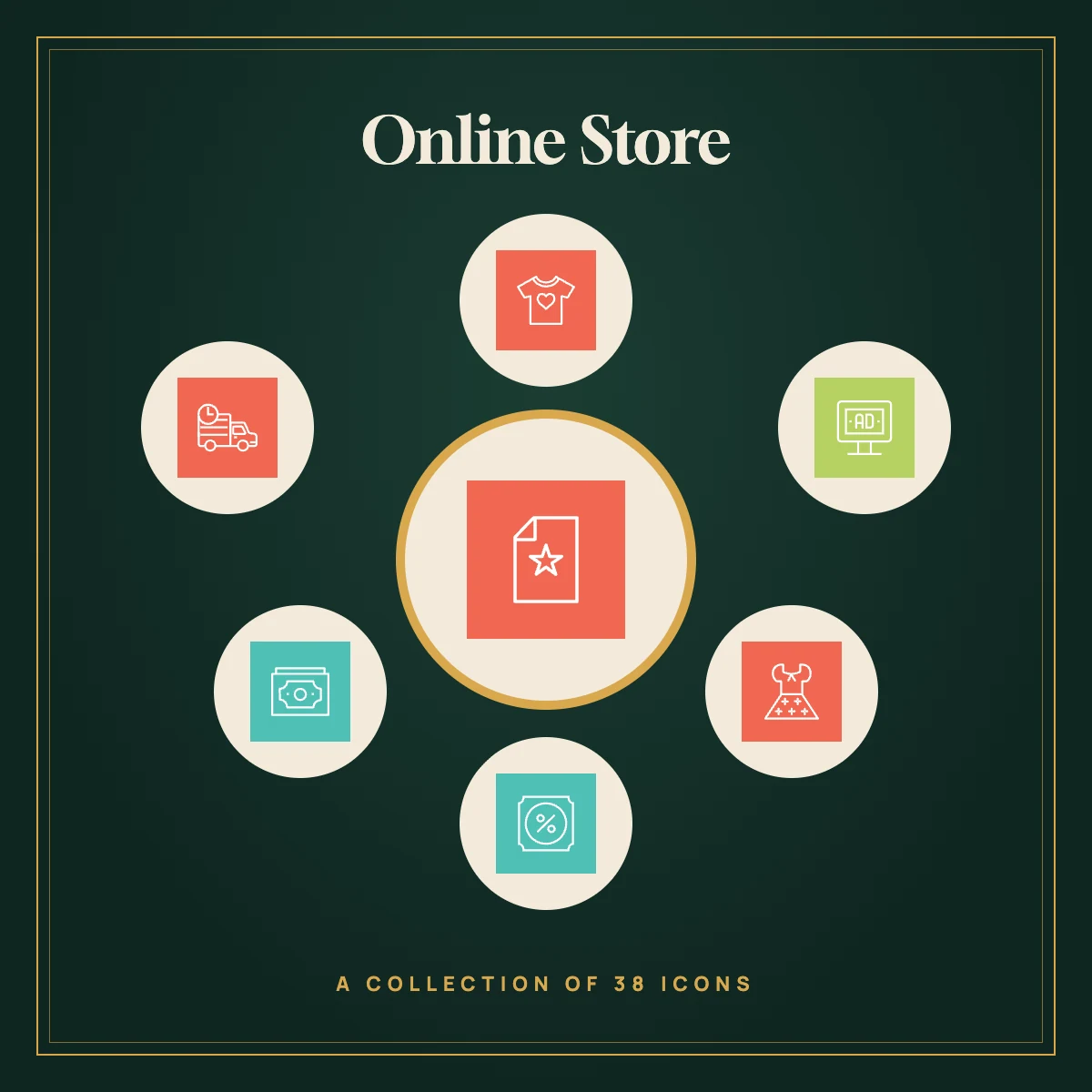 Online Store Icon Collection (Colour)